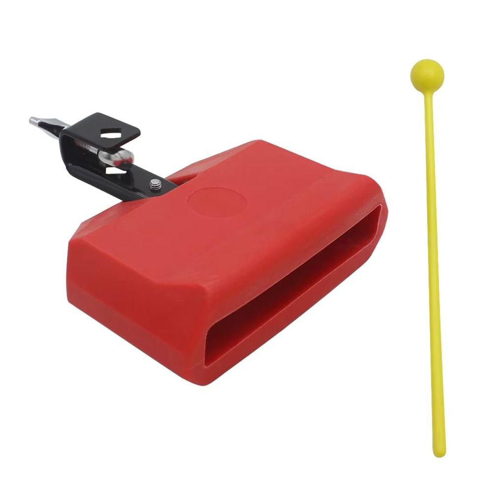 Blue Red Drum Clapper Jazz Style Drum Jam Block Durable Drum Bell Set Drum Parts