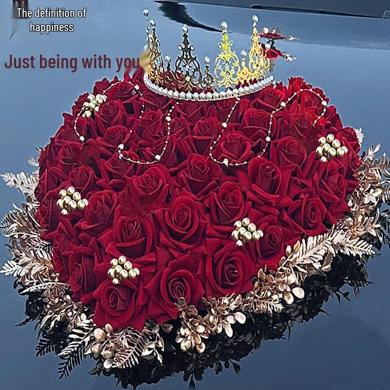 Wedding Car Decoration Set: Main & Second Car Flowers