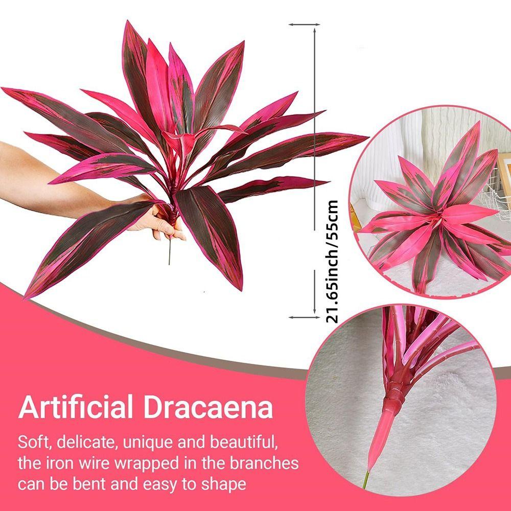 12 Leaves/18 Leaves Artificial Dragon Blood Tree Tabletop Plant Decoration  Home Decoration