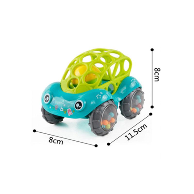 Baby Rattles 0 12 Months Car Toys for Infant Soft Rubber Push and Go Vehicles Toddler Rattle Car Friction Powered Truck Toy Gift