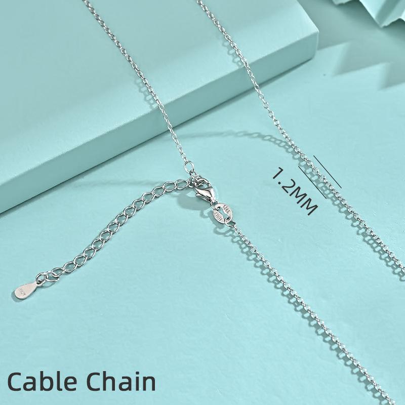 Custom 925 Sterling Silver Italy Link Chain Set Lobster Clasp Adjustable Snake Bone Sweater Chains Necklace Fashion Jewelry