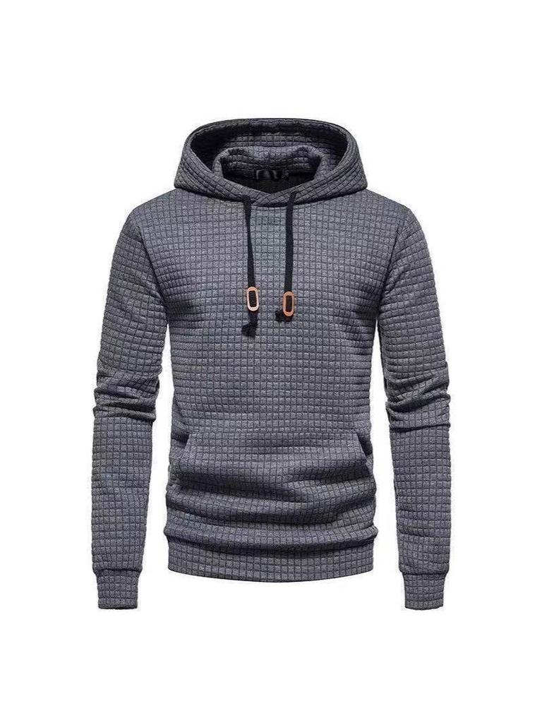 Men's European Size Jacquard Pullover Hoodie