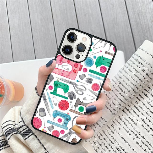 Vintage Sewing Machines Coque Shell For iPhone 17 Air 15 16 14 13 12 Pro Max 11 Pro Max Plus Phone Case Cover