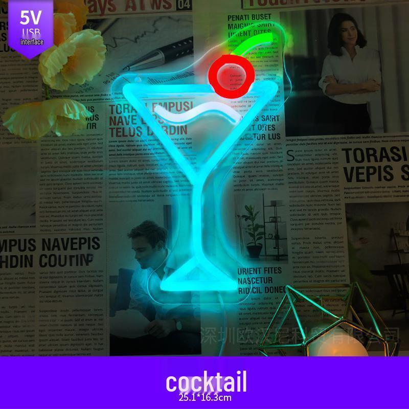 Creative LED Neon Letter Light - DIY Acrylic Sign for Kids' Room & Parties