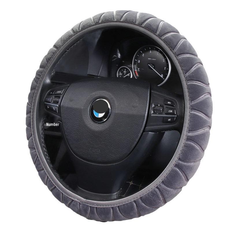 Winter Warmer 3D Plüsch Lenkradbezug - Superweich, Elastisch, Ohne Innenring