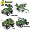 4in1 Metal Aircraft Building Blocks Model Car Truck Tank Set Screws Block DIY Assembly Toy 3D Metal Engineering Vehicle Kit Gift