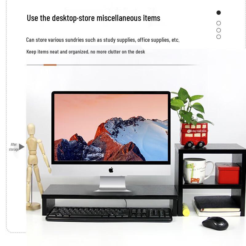 Befon Double Layer Monitor Stand with Storage