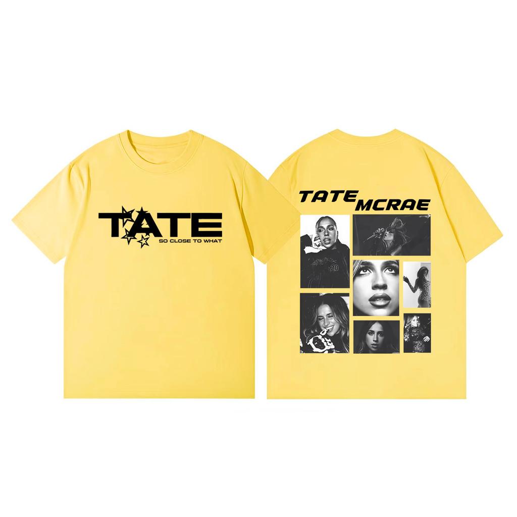 Tate Mcrae 2026 Concert Graphic T Shirts Men Women Fashion Vintage Short Sleeve Tshirt Summer Casual Cotton Tshirts Streetwear