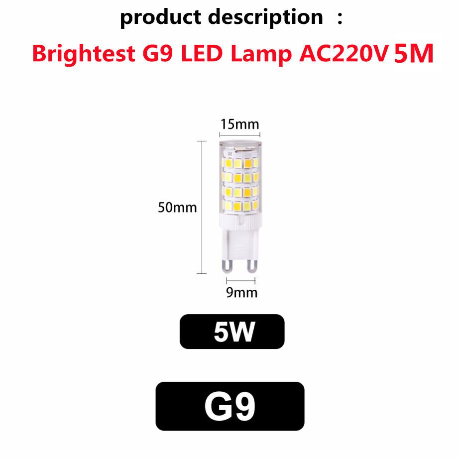 G9 led bulb 3W 5W 7W  220V G9 led lamp SMD2835 G9 LED Corn light Replace 30W 40W 50W 70W 80W halogen light high brightness