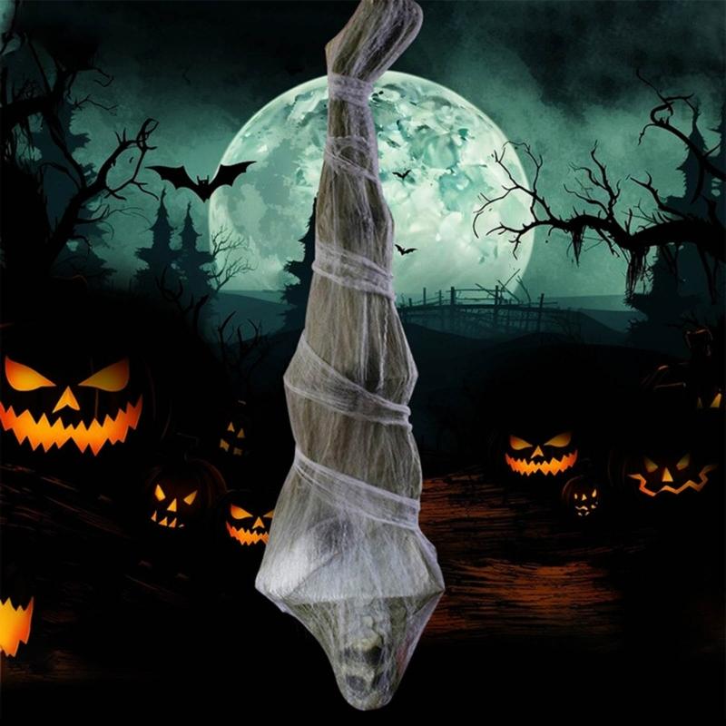 Přenosná realistická mumie rekvizita pro strašidelné domy dekorace halloweenské párty potřeby a témata strašidelného domu