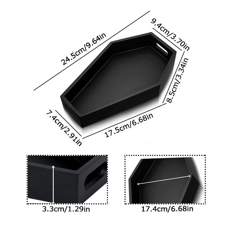 

Черный деревянный поднос для хранения, настольный орнамент, косметический ящик для хранения, ящик для хранения гробовой доски чёрный