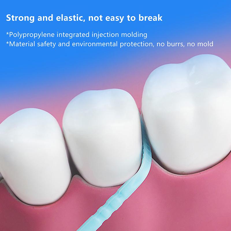 200 Boxed Plastic Toothpicks Disposable Household Bulk Interdental Brush Toothpick Line