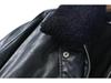 2024 A/W Women's Loose Faux Leather Coat with Removable Fur Collar - Style 24188