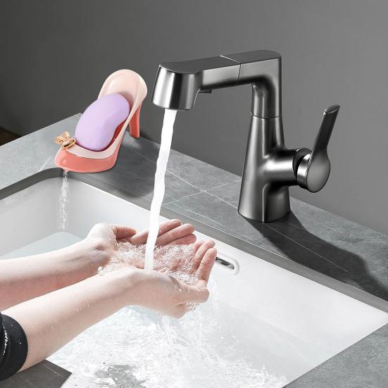 1/2Pcs Soap Box with Convenient Suction Cup High Heels Design Self-Draining Soap Dish Plastic Soap Holder Multi-Functional Organizer