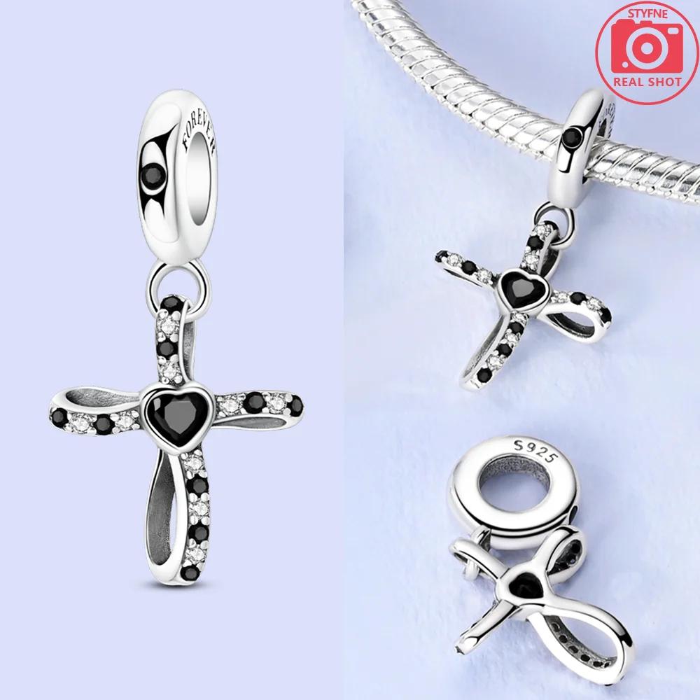 Copper Original Bead Inlaid Zirconium Bowknot Love Heart Balloon Charms Pendants Fit Bracelet Diy Jewelry Marking