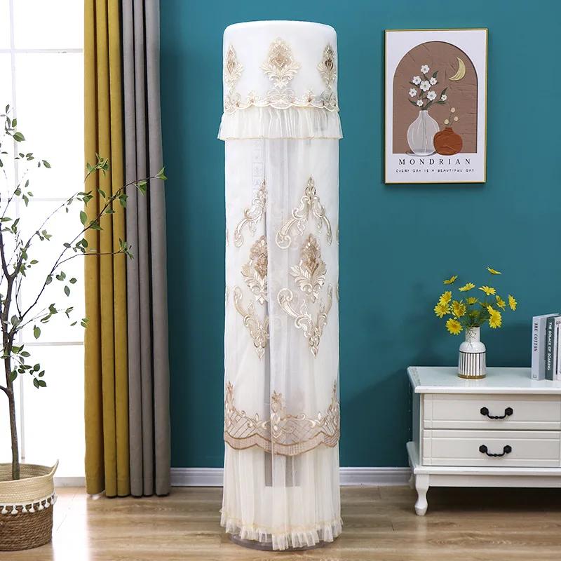 Polyester Romantische Bestickte Klimaanlagenabdeckung Zarte Klimaanlagen-Staubschutzhülle Rundlichkeit Sonnenschutz