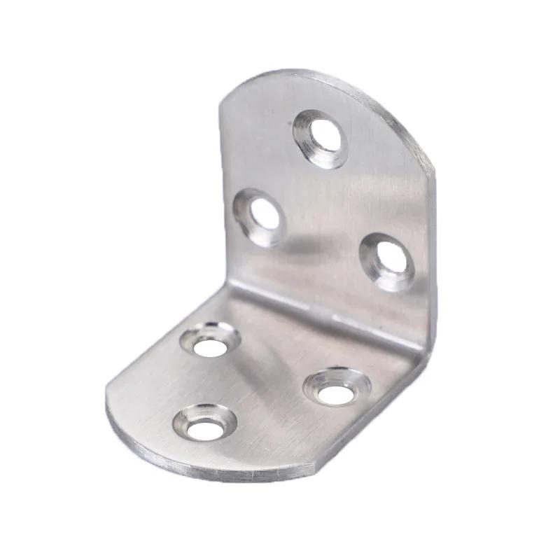 4PCS L Shape Steel Straight Corner Fine Bracket Connectors Code Right Angle Support Furniture Fixing Reinforced Hardware