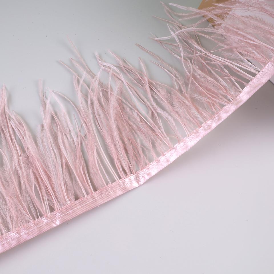 10Meters Ostrich Feathers Fringe Trim For Needlework And Handicrafts Feather Dress Accessories Plumes Fringes For Clothes
