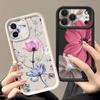 Blumenmuster Hülle Für iPhone 17 Pro Max Stoßfest Weiche Silikon Bumper Abdeckung Für iPhone 16 15 Pro Max 14 13 11 16E 17E