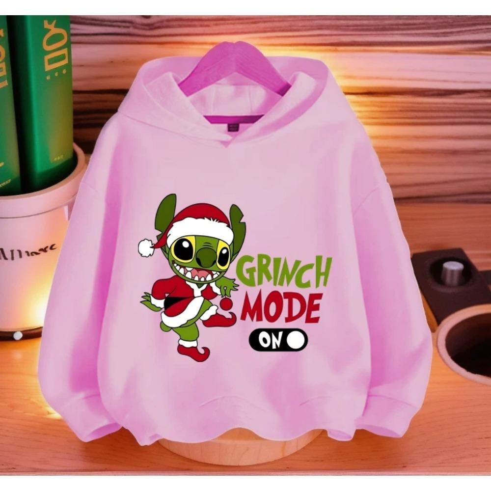 Cartoon Fashion Men Women's Hoodies Christmas Green Monster Print Pullover Cartoon Casual Sweatshirt Kids Hoodies Long Sleeve Clothing