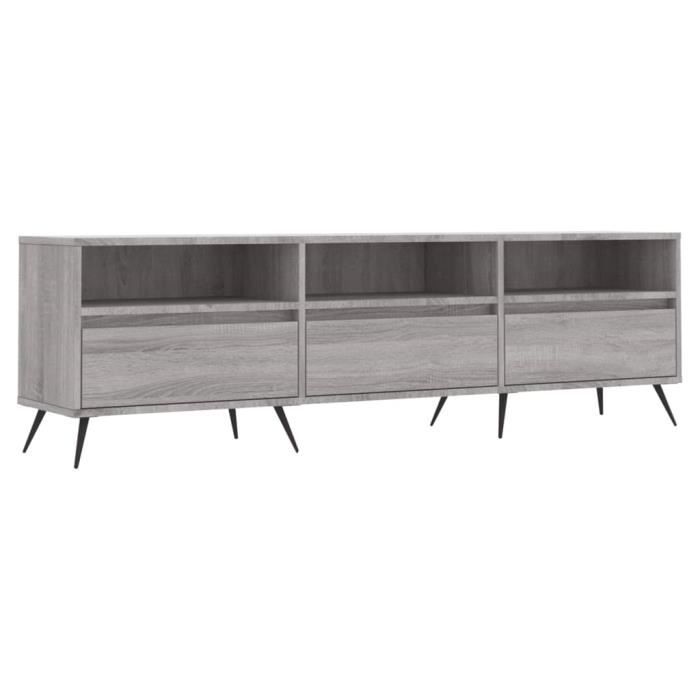 VidaXL Meuble TV sonoma gris 150x30x44,5 cm bois d'ingénierie 831258