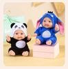 Adorable 8-inch Plush Reborn Doll Panda Realistic Baby Toy Birthday Gift For Girls