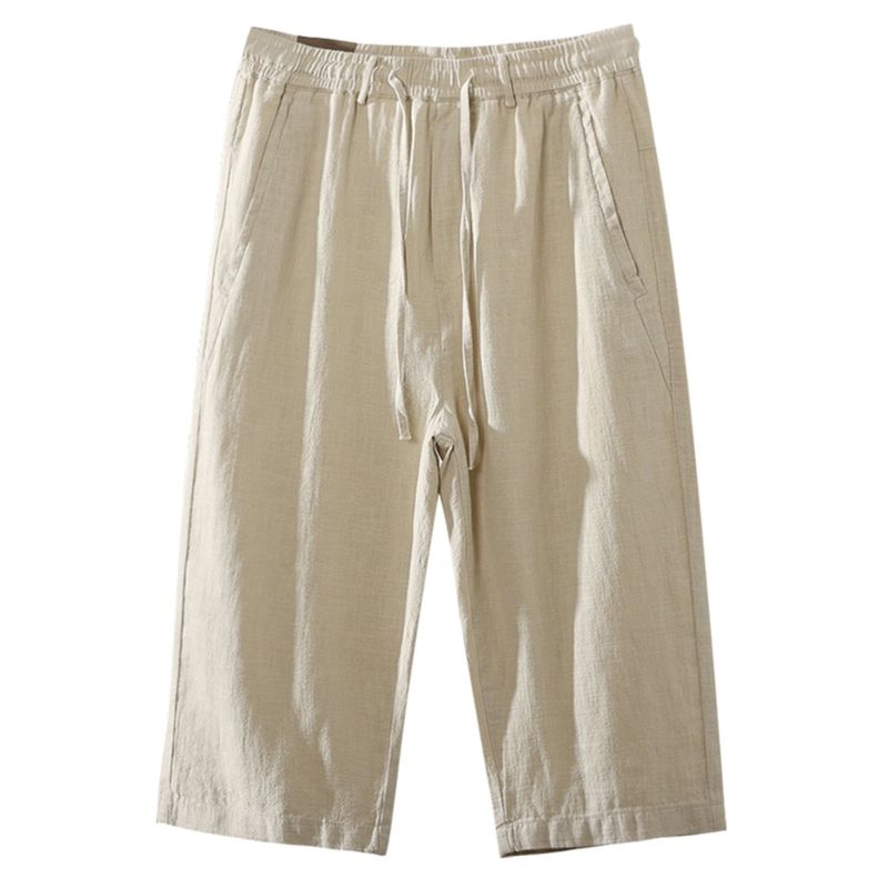 Cropped Pants Summer Thin Loose Export Men's Linen
