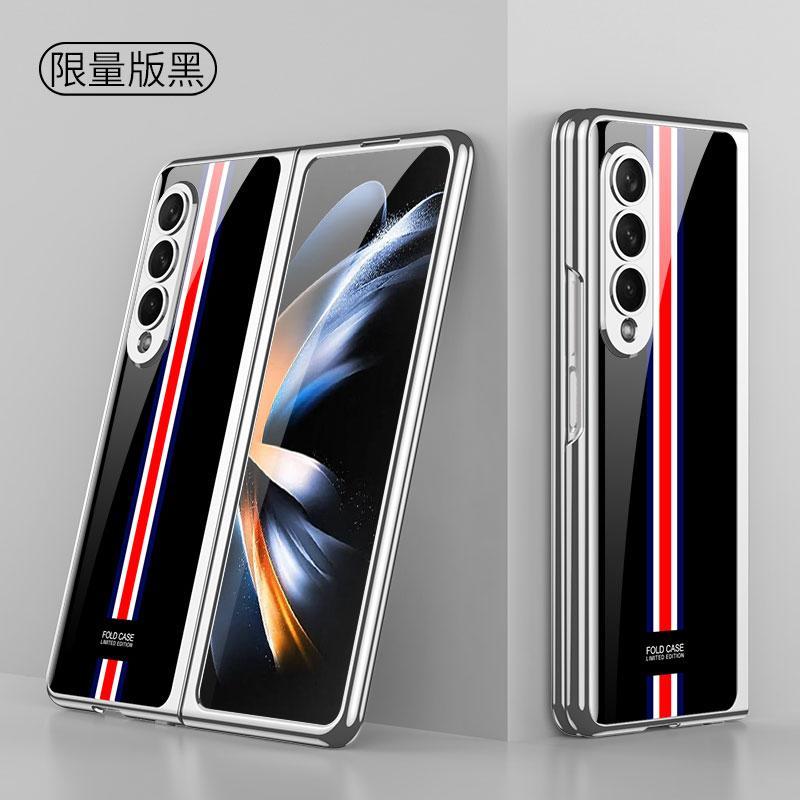 

Оригінальний чохол для Samsung Galaxy Z Fold 7 6 5 Розкішний розписний скляний протиударний гальванічний жорсткий чохол-рамка для Galaxy Z Fold4 For Galaxy Z Fold 7