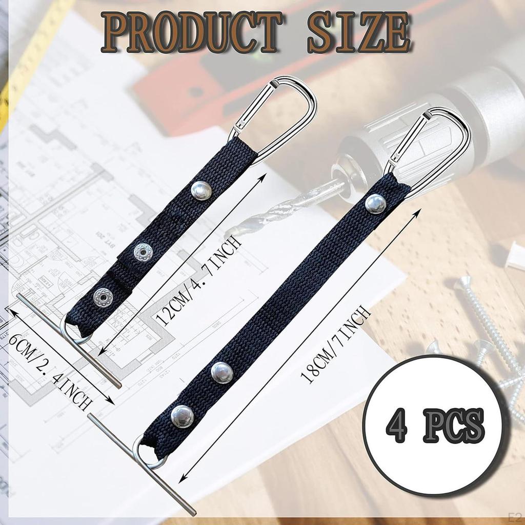 4 Pieces Electrical Tape Holder Strap Construction Tool Storage, Practical Lanyard Thong