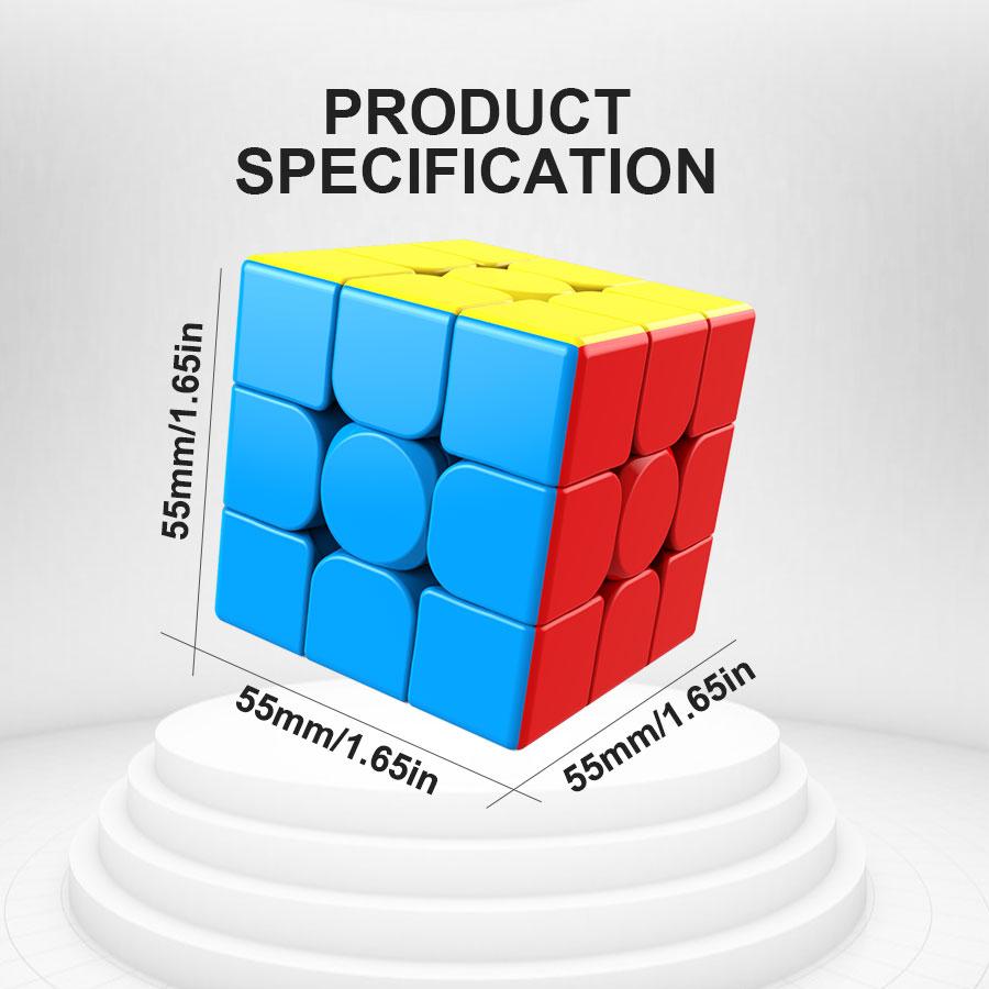 Zauberwürfel 3x3x3 Schwarze Sticker Macaron Kohlefaser Stressabbau-Puzzle Professionell Glatt Speed-Spiel Kinderspielzeug Geschenk