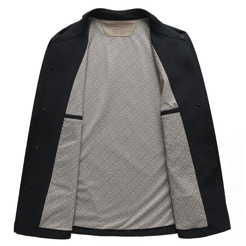 Spring and Autumn Thin Casual Jacket Men's Lapel Button Jacket