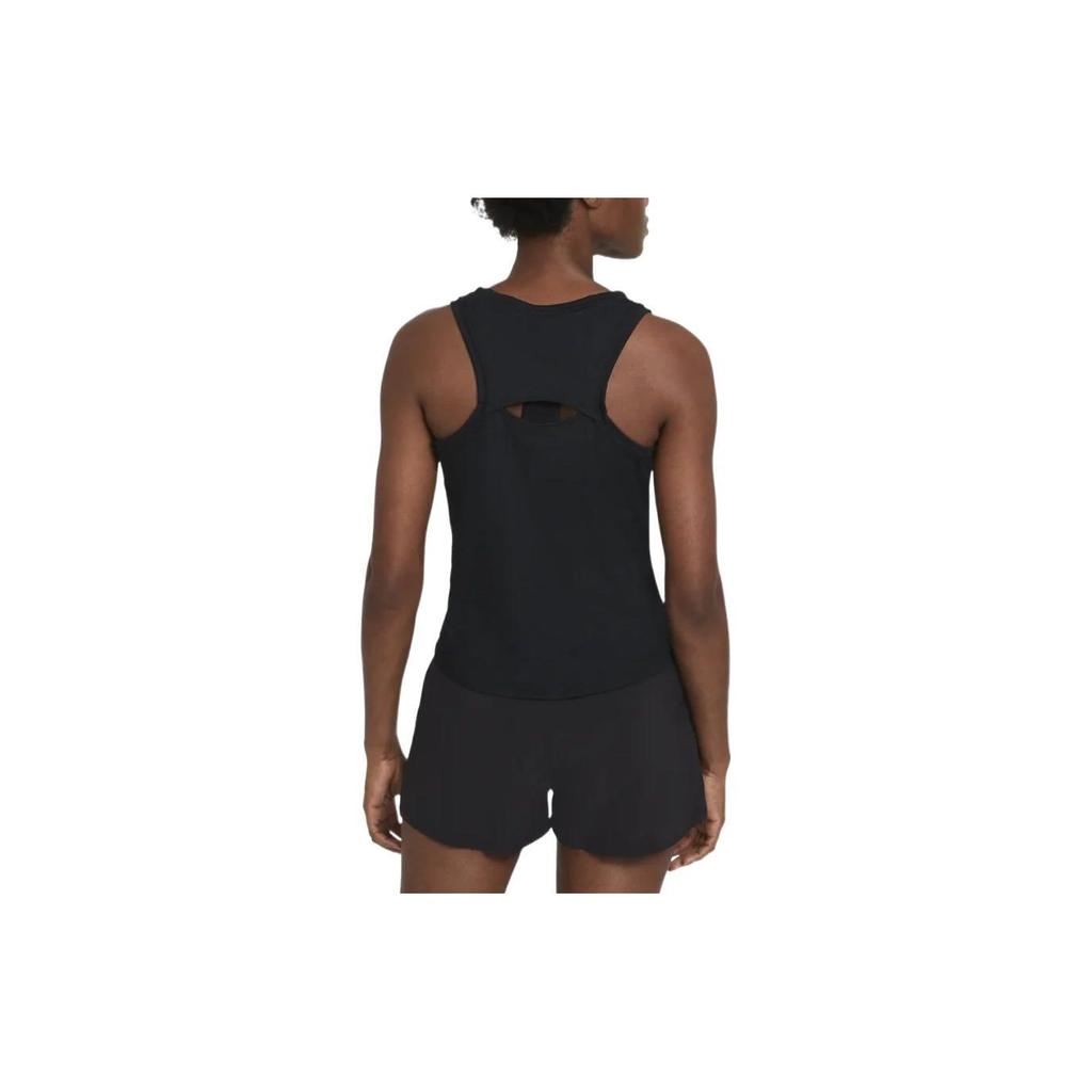 Nike Solid Color Logo Cutout Casual Sports Tank Top Women Tops Black CV4785-010