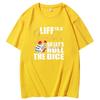 Life Is A Gamble So Lets Roll The Dice Fun Graphic T Shirts Summer Cotton New Shirts And Tshirts Unisex Round Neck Tshirt