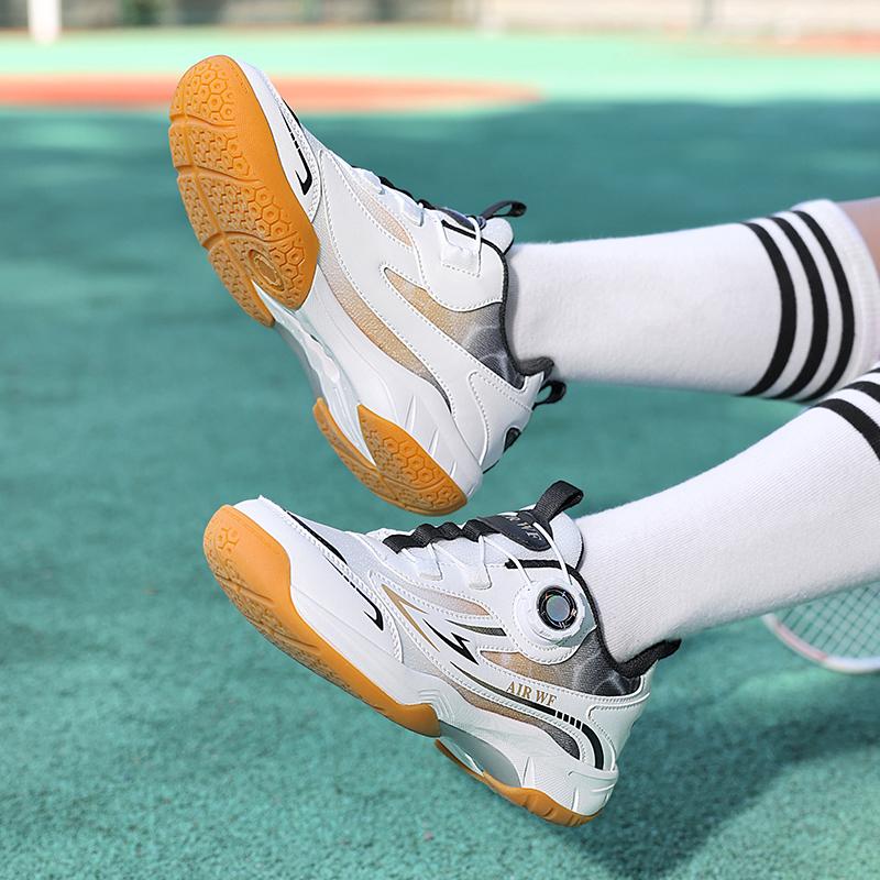 ennis professional rotating button men's and women's badminton shoes, table tennis shoes, children's outdoor sports shoes