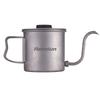 Dış Mekan Ti Dökme Kahve Kettle 400ml Termometreli ve Katlanır Saplı Gaga Ağızlı Çaydanlık