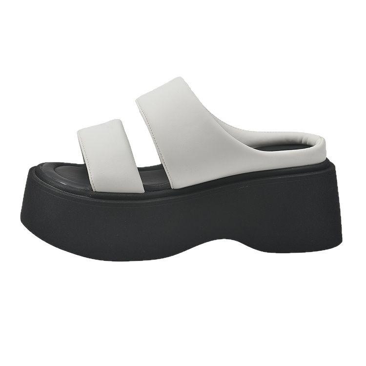 Jedno slovo tlusté dno zvýrazňující pantofle dámské letní oblečení móda 2025 nové internetové celebrity plážové volnočasové super ohnivé sandály