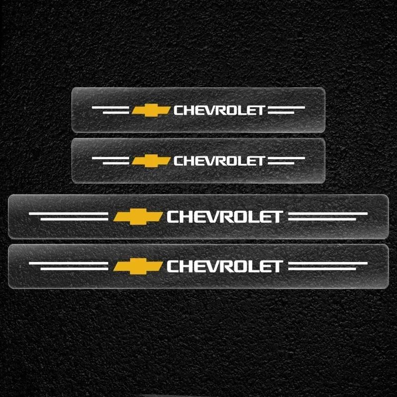 

4Pcs Car Transparent Threshold Sill Protective Film For Chevrolet Cruze TRAX Lova Sail EPICA Captiva Malibu Volt Camaro Cobalt