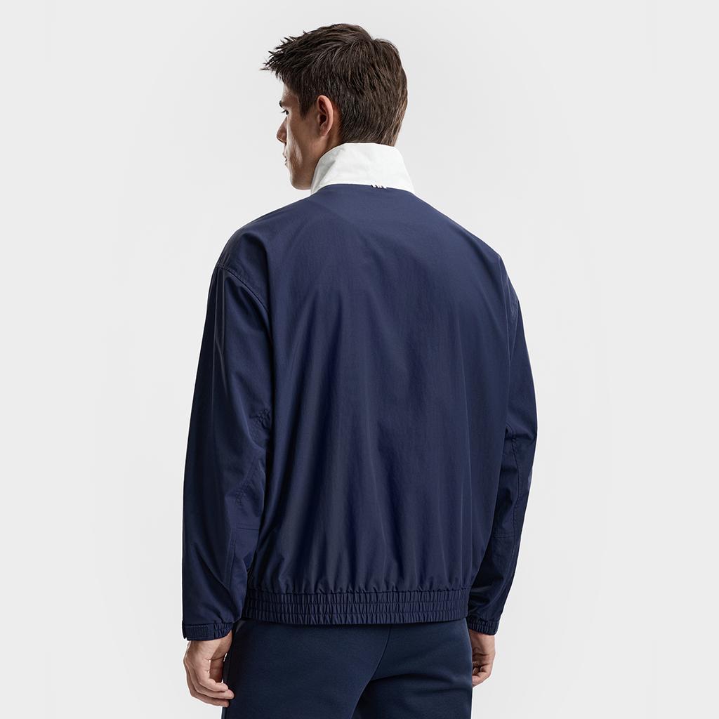 Fila Tenisová Trendy Pohodlná Ležérní Sportovní Pracovní Oblečení Univerzální Tkaná Bunda Unisex Bunda Galakticky Modrá A51U613701FNV