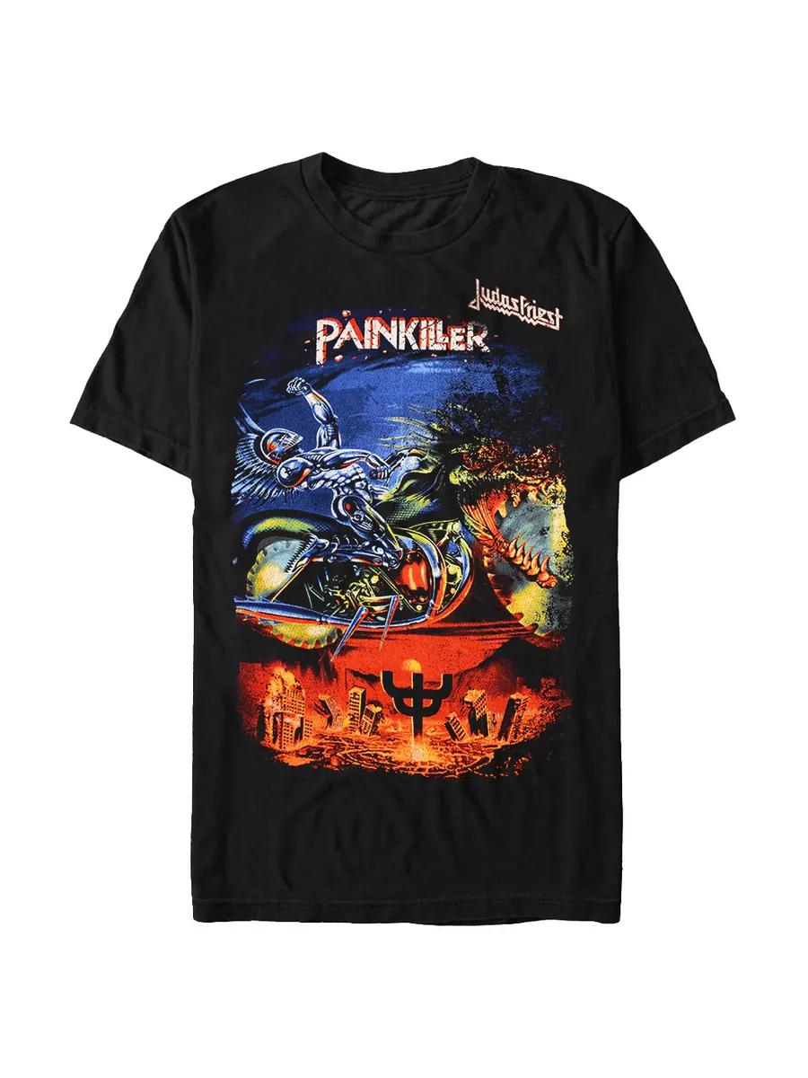 

Men s Judas Priest Graphic T-Shirt, 100% Cotton Crew Neck Short Sleeve Tee, Casual Summer Top for Daily Wear and Gift S