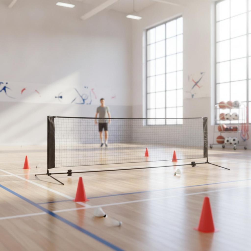 Badmintons Net with Stand Portable Foldable for Families,