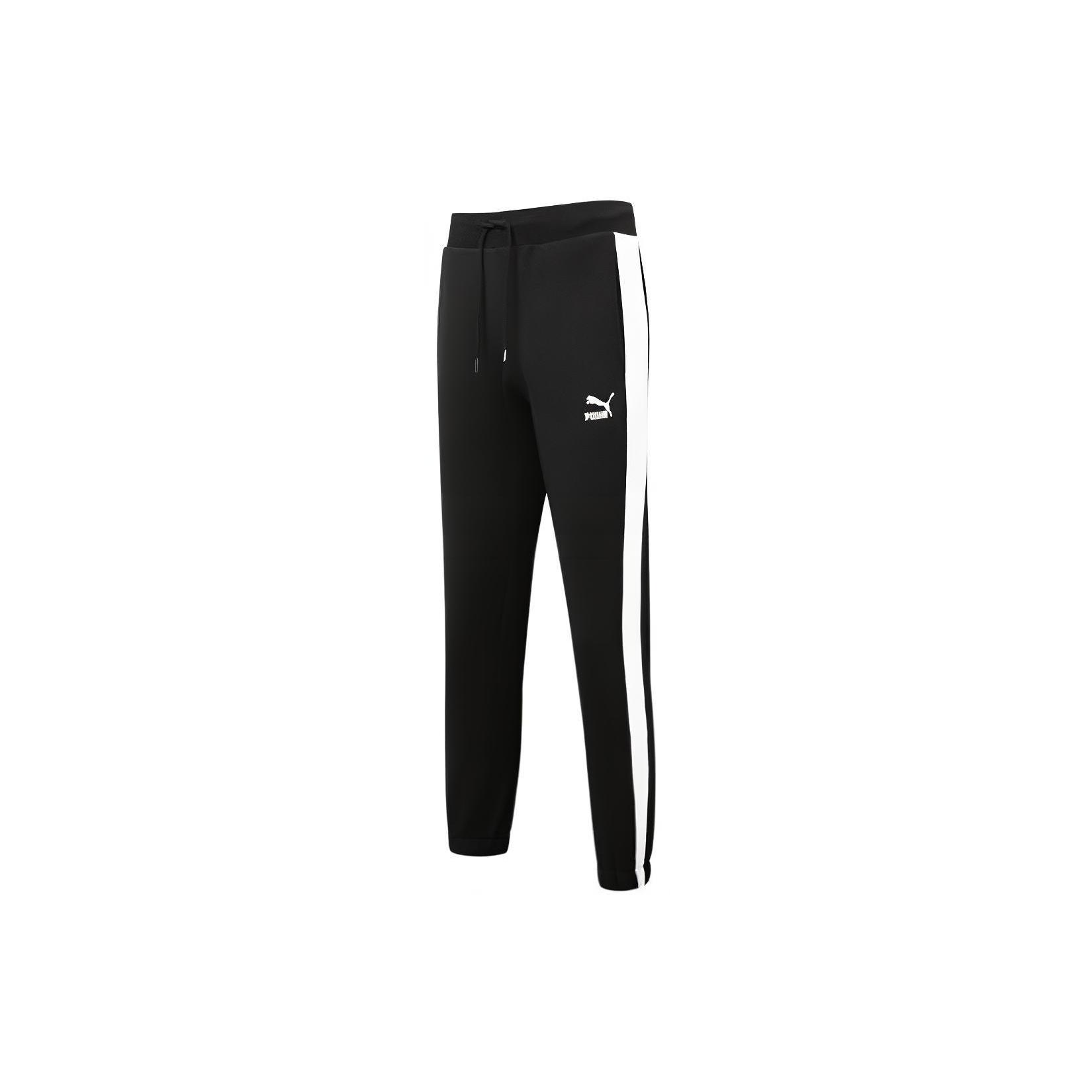PUMA Iconic T7 Track Pants Black White Men s 535229-01 L