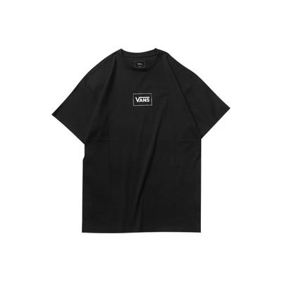 Buchstabenaufdruck Lässiges Kurzarm-T-Shirt Herren Tops Schwarz VN0A4MLWBLK