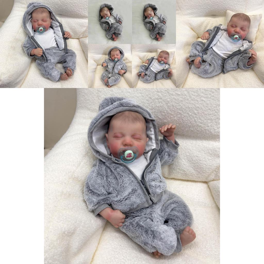 Reborn Baby Doll 49cm Silicone Realistic Infant With Soft Body For Collectors And Gift Use