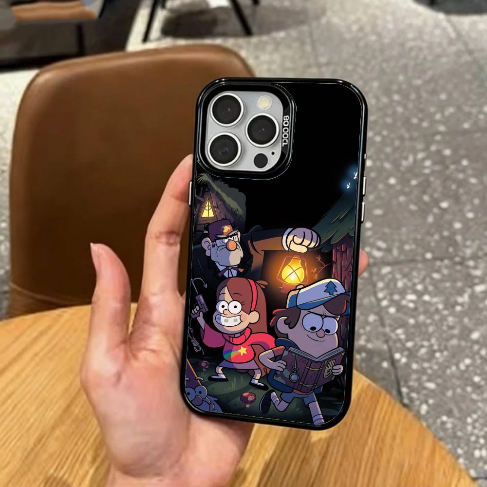 Bill Cipher G-Gravity F-Falls Phone Case For iPhone17,16,15,14,13,12,11 Plus,Pro Max Colored Silver Plated Inside Cover