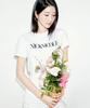 Nigaennikol Nicole Dot Lettering Slim Top_White