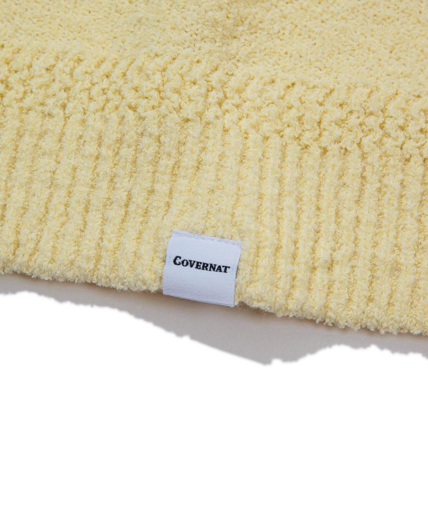 Covernat Boucle Mixed Knit Vest Butter