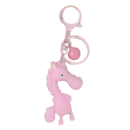 Cool Horse Keychain Cute Cartoon Horse Charm Keychain Metal Keyring with Bell Keychain for Backpacks Handbags