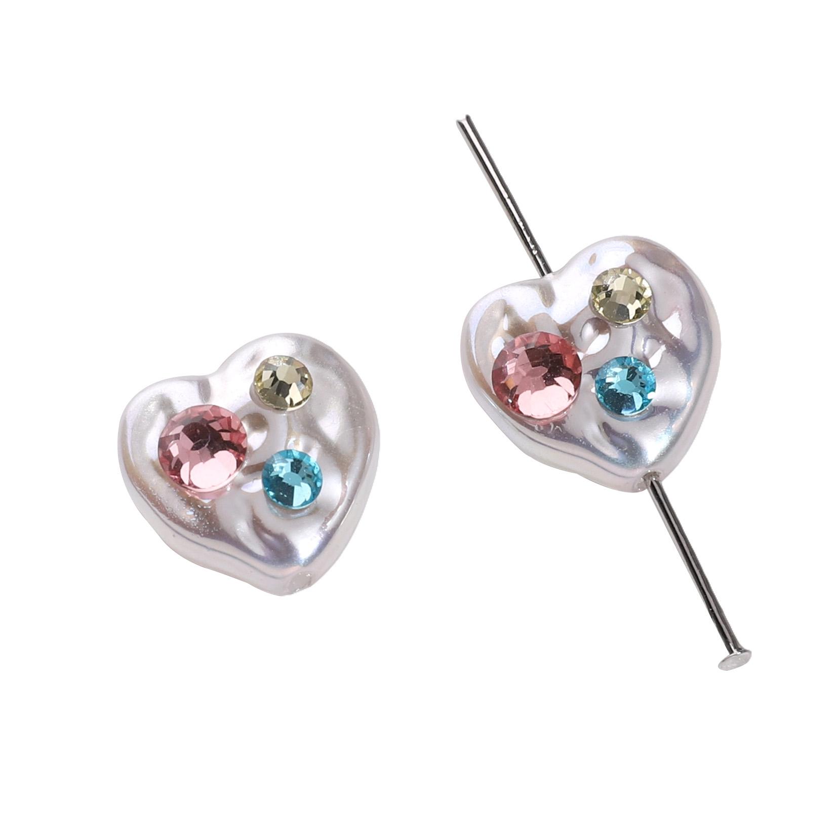 

Акриловый Имитация Жемчуга Покрытый Раковина Морского Конька Инкрустированный Алмазами Аксессуары для Изготовления Ювелирных Изделий 14x13mm розовый