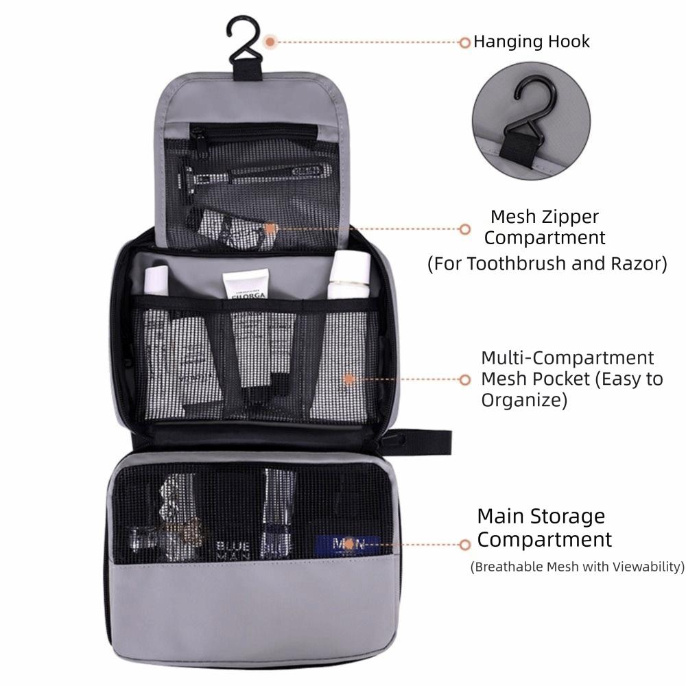 With Hanging Hook Hanging Makeup Cases Foldable Travel Essentials Organizer  Business Trip