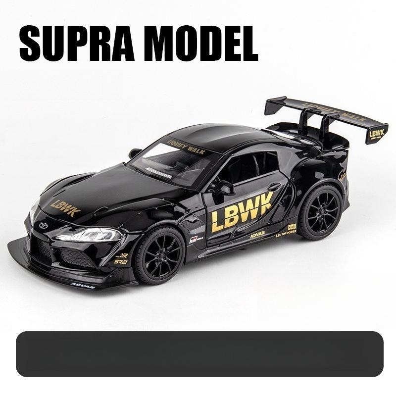 1/22 Maßstab Toyota Supra Legierung Rennwagen Modell Diecast Sound & Licht Auto Shop Ausstellungsdekorationen Sammler Ornamente